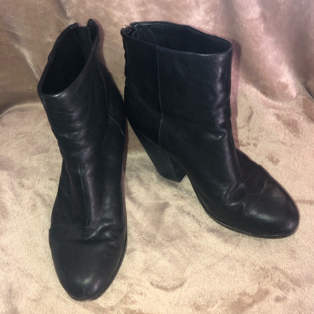 Rag & Bone black Newbury leather ankle boots size 36 EU 5.5 US